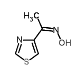 结构式 CAS# 68158-16-7, (1Z)-N-羟基-1-(1,3-噻唑-4-基)乙烷亚胺
