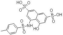 CAS#: 6860-97-5， 4-Hydroxy-5-[[(4-Methylphenyl)Sulfonyl]Amino]-2,7-Naphthalenedisulfonicacid