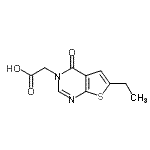 结构式 CAS# 686312-09-4, (6-乙基-4-氧代噻吩并[2,3-d]嘧啶-3(4H)-基)乙酸