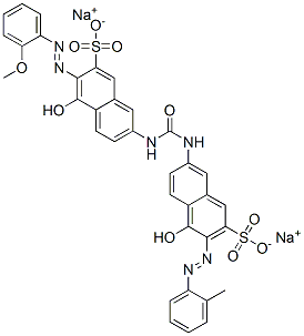 CAS#: 69205-10-3， Disodium 4-Hydroxy-7-[[[[5-Hydroxy-6-[(2-Methoxyphenyl)Azo]-7-Sulphonato-2-Naphthyl]Amino]Carbonyl]Amino]-3-[(O-Tolyl)Azo]Naphthalene-2-Sulphonate