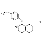 CAS#: 69735-34-8， (1R)-1-[(4-methoxyphenyl)methyl]-3,4,5,6,7,8-hexahydro-1H-isoquinolin-2-ium chloride