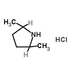CAS 登录号：70144-18-2， (-)-(2R,5R)-2,5-二甲基吡咯烷盐酸盐
