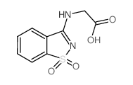 结构式 CAS# 71054-77-8, (1,1-二氧代-1H-1lambda*6*-苯并[d]异噻唑-3-基氨基)-乙酸