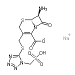 CAS#: 71420-85-4， Sodium (6S,7S)-7-amino-8-oxo-3-({[1-(sulfomethyl)-1H-tetrazol-5-yl]sulfanyl}methyl)-5-thia-1-azabicyclo[4.2.0]oct-2-ene-2-carboxylate