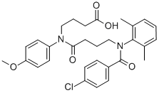 CAS#: 71455-65-7， N-(N-(p-Chlorobenzoyl)-4-(2,6-Dimethylanilino)Butyryl)-4-(p-Anisidino) Butyric Acid