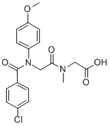 CAS#: 71455-83-9, N-(N-(4-Chlorobenzoyl)-N-(4-Methoxyphenyl)Glycyl)-N-Methylglycine