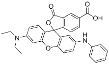 CAS 登录号：71799-72-9， 6'-(二乙基氨基)-3-氧代-2'-(苯基氨基)螺[异苯并呋喃-1(3H),9'-[9H]氧杂蒽]-5-羧酸