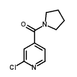 结构式 CAS# 720693-06-1, (2-氯-4-吡啶基)(1-吡咯烷基)甲酮