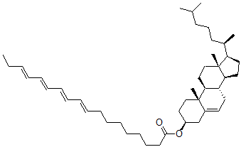 CAS 登录号：72467-67-5， [(3S,8S,9S,10R,13R,14S,17R)-10,13-二甲基-17-[(2R)-6-甲基庚烷-2-基]-2,3,4,7,8,9,11,12,14,15,16,17-十二氢-1H-环戊并[a]菲-3-基](9E,11E,13E,15E)-十八碳-9,11,13,15-四烯酸酯
