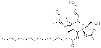 CAS#: 73089-77-7， 12-O-Hexadecanoyl-4-Deoxy-4alpha-16-Hydroxyphorbol-13-Acetate
