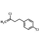 structure of CAS# 731772-10-4, 1-Chloro-4-(3-chloro-3-buten-1-yl)benzene;2-Chloro-4-(4-chlorophenyl)-1-butene;2-Chloro-4-(4-chlorophenyl)but-1-ene;4-(3-Chlorobut-3-en-1-yl)chlorobenzene