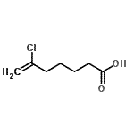 结构式 CAS# 731773-28-7, 6-氯-6-庚烯酸