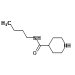 结构式 CAS# 73415-55-1, N-丁基-4-哌啶甲酰胺