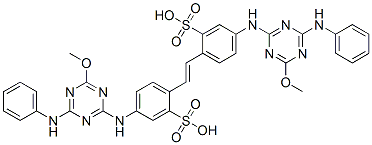 CAS#: 7342-13-4， 4,4'-Bis[(4-Anilino-6-Methoxy-1,3,5-Triazin-2-Yl)Amino]Stilbene-2,2'-Disulphonic Acid