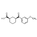 结构式 CAS# 735269-72-4, (1R,3S)-3-(3-甲氧基苯甲酰基)环己烷羧酸