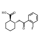 结构式 CAS# 735274-94-9, (1R,2S)-2-[2-(2-氟苯基)-2-氧代乙基]环己烷羧酸