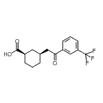 结构式 CAS# 735275-41-9, (1R,3S)-3-{2-氧代-2-[3-(三氟甲基)苯基]乙基}环己烷羧酸