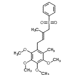 CAS#: 73875-21-5， 1,2,3,4-Tetramethoxy-5-methyl-6-[(2E)-3-methyl-4-(phenylsulfonyl)-2-buten-1-yl]benzene