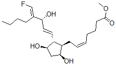 CAS#: 73885-87-7， Methyl (Z)-7-[(1R,2R,3R,5S)-2-[(E,3R,4E)-4-(Fluoromethylidene)-3-Hydroxyoct-1-Enyl]-3,5-Dihydroxycyclopentyl]Hept-5-Enoate