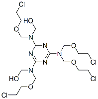 CAS#: 74037-61-9， [[4-(Bis(2-Chloroethoxymethyl)Amino)-6-(2-Chloroethoxymethyl-(Hydroxymethyl)Amino)-1,3,5-Triazin-2-Yl]-(2-Chloroethoxymethyl)Amino]Methanol