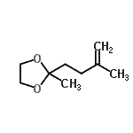 CAS#: 75508-46-2， 2-Methyl-2-(3-methyl-3-buten-1-yl)-1,3-dioxolane