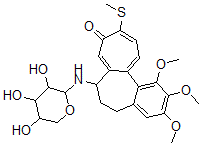 CAS#: 76155-18-5， 1,2,3-Trimethoxy-10-Methylsulfanyl-7-[(3,4,5-Trihydroxyoxan-2-Yl)Amino]-6,7-Dihydro-5H-Benzo[g]Heptalen-9-One