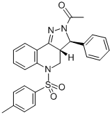 CAS#: 76298-68-5， cis-3,3A,4,5-Tetrahydro-2-Acetyl-5-((4-Methyl Phenyl)Sulfonyl)-3-Phenyl-2H-Pyrazolo(4,3-c)Quinoline