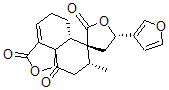 CAS 登录号：76902-35-7， (3R,5S,6'aS,8'R,10'aR)-5-(3-呋喃基)-4,5,6',6'a-四氢-8'-甲基-螺(呋喃-3(2H),7'(8'H)-(1H)萘并(1,8a-C)呋喃)-2,3',10'(5'H,9'H)-三酮
