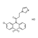 CAS#: 77020-84-9， 1-(2-Chloro-5,5-dioxido-10H-phenothiazin-10-yl)-3-(1H-imidazol-1-yl)-1-propanone hydrochloride (1:1)