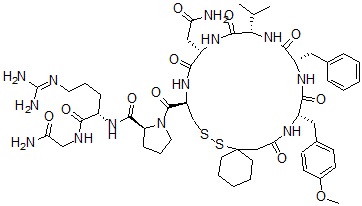 CAS#: 77403-97-5， 1-(1-Mercaptocyclohexaneacetic acid)-2-(O-methyl-L-tyrosine)-4-L-valine-8-L-arginine-Vasopressin