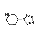 结构式 CAS# 774511-83-0, 3-(1H-1,2,4-三唑-1-基)哌啶