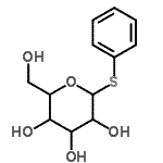 结构式 CAS# 77481-62-0, 苯基1-硫代吡喃己糖苷