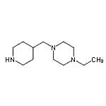 结构式 CAS# 775288-25-0, 1-乙基-4-(4-哌啶基甲基)哌嗪
