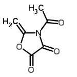 CAS 登录号：77903-65-2， 3-乙酰基-2-亚甲基-1,3-恶唑烷-4,5-二酮