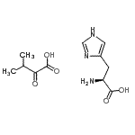 CAS#: 78000-39-2， 3-Methyl-2-oxobutanoic acid - L-histidine (1:1)