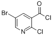 structure of CAS# 78686-86-9, 5-Bromo-2-Chloro-3-Pyridinecarbonyl Chloride;3-Pyridinecarbonyl Chloride, 5-Bromo-2-Chloro-;5-BROMO-2-CHLORO-3-PYRIDINECARBONYL CHLORIDE