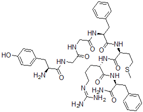 CAS#: 78761-61-2， L-Tyrosylglycylglycyl-L-phenylalanyl-L-methionyl-L-arginyl-L-Phenylalaninamide