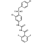 CAS#: 80-90-0， N-({3-Chloro-4-[(4-chlorobenzyl)sulfonyl]phenyl}carbamoyl)-2,6-difluorobenzamide
