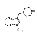 CAS 登录号：801979-86-2， 1-甲基-3-(4-哌啶基甲基)-1H-吲哚