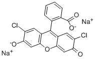 结构式 CAS# 80471-69-8, 2',7'-二氯荧光素钠盐