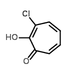 CAS 登录号：824-29-3， 3-氯-2-羟基-2,4,6-环庚三烯-1-酮