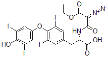 CAS 登录号：83181-47-9， N-(乙基-2-重氮基丙二酰)甲状腺素