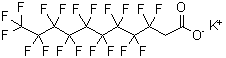 结构式 CAS# 83310-58-1, 1H,1H,2H,2H-全氟十一烷酸钾盐