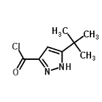 CAS#: 83405-72-5， 5-(2-Methyl-2-propanyl)-1H-pyrazole-3-carbonyl chloride