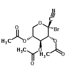 CAS 登录号：83497-43-2， [(3R,4S,5R,6R)-4,5-二乙酰氧基-6-溴-6-氰基-四氢吡喃-3-基]乙酸酯