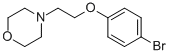 structure of CAS# 836-59-9, 4-[2-(4-Bromophenoxy)Ethyl]Morpholine;Morpholine, 4-[2-(4-Bromophenoxy)Ethyl]-;1-[2-(4-BROMOPHENOXY)ETHYL]-MORPHOLINE;4-[2-(4-BROMOPHENOXY)ETHYL]MORPHOLINE