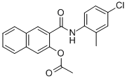 CAS#: 84100-16-3， 2-[N-(4-Chloro-2-methylphenyl)carbamoyl]-3-naphthyl acetate