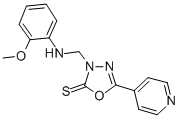 CAS#: 84249-75-2， 3-(((2-Methoxyphenyl)Amino)Methyl)-5-(4 -Pyridinyl)-1,3,4-Oxadiazole-2(3H)-Thione