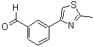 结构式 CAS# 850375-05-2, 3-(2-甲基-噻唑-4-基)-苯甲醛