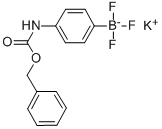 结构式 CAS# 850623-45-9, (4-苄氧羰基-氨基苯基)三氟硼酸钾